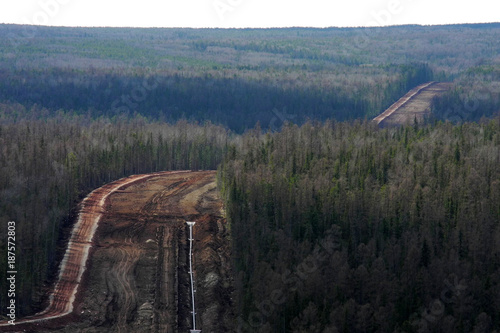 Construction site of oil pipeline