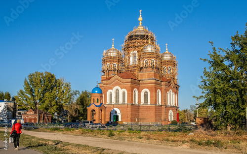 Russia, Pugachev. Cathedral of the Resurrection of Christ, restoration. Year of construction 1899 photo