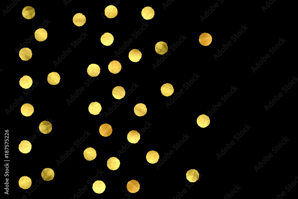Golden confetti isolated on black background. Golden confetti isolated on black background.