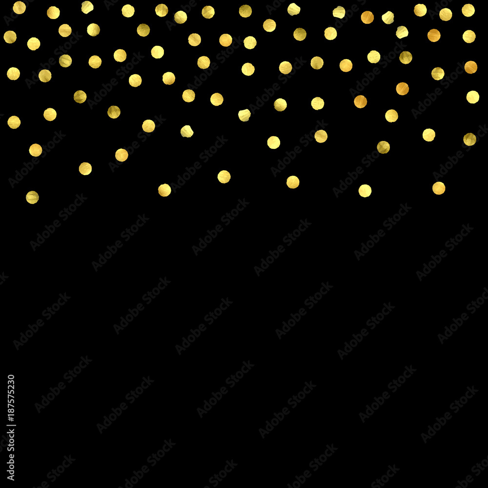 Golden confetti isolated on black background. Golden confetti isolated on black background.