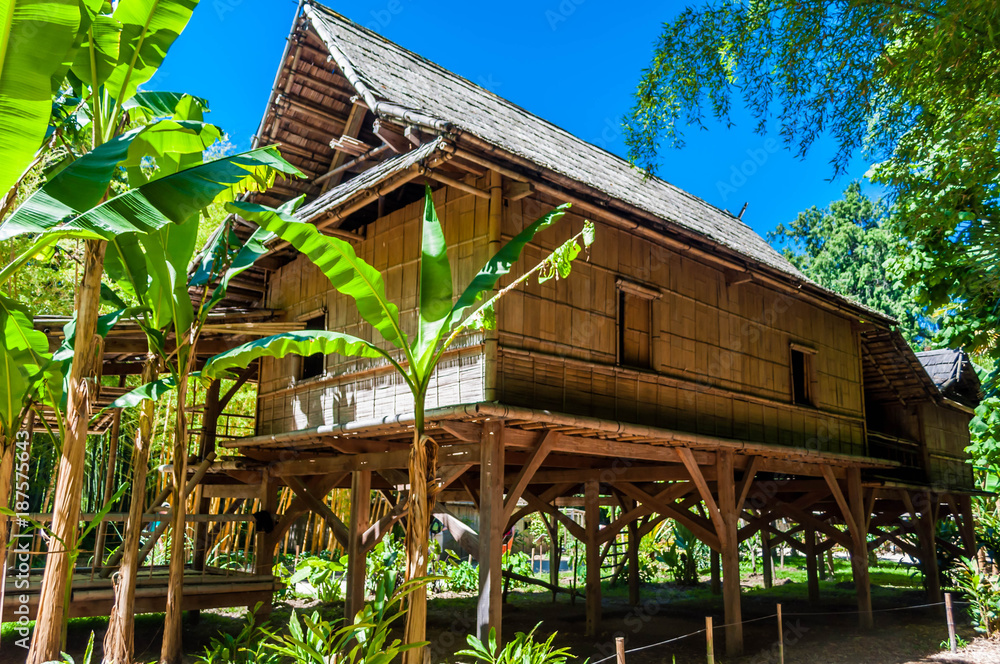 Maison en bambou. Stock Photo Adobe Stock — free download