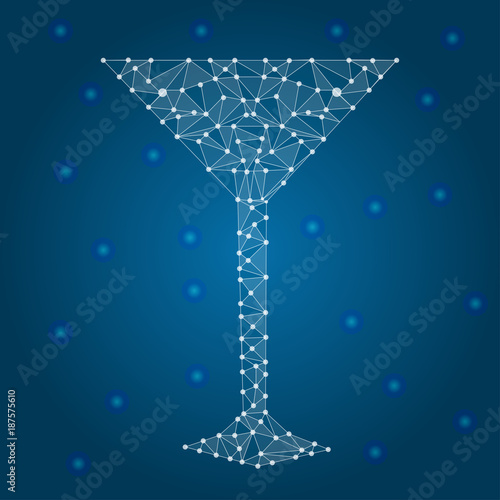 Polygon martini coctail, dots