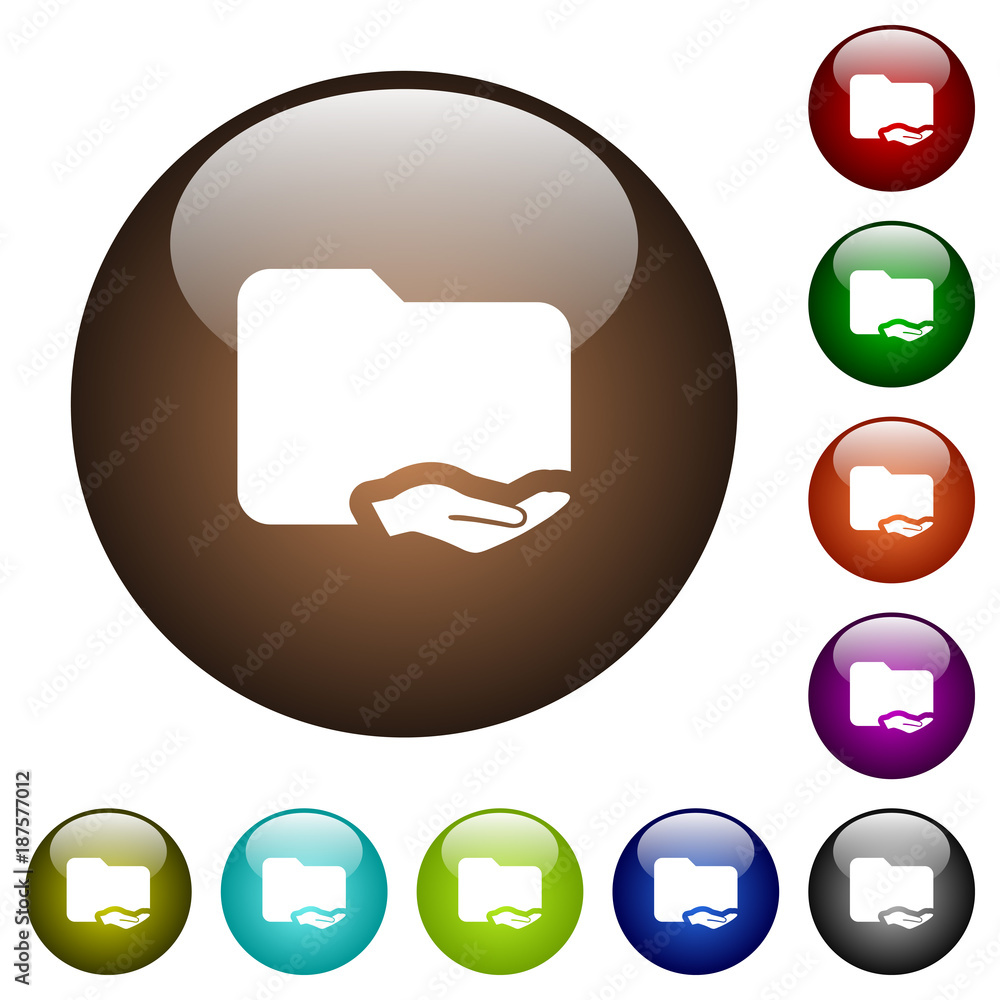 Shared folder color glass buttons Shared folder color glass buttons