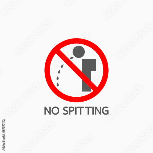 no spitting sign