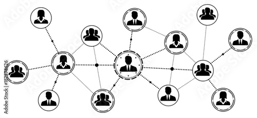 Social network modern flat interface vector