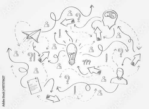 Hand drawn vector project presentation