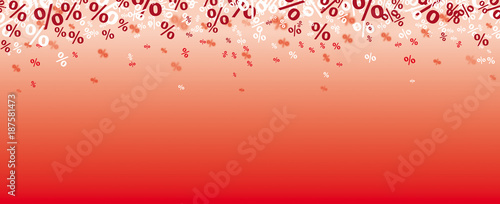 Red Background Percents Confetti