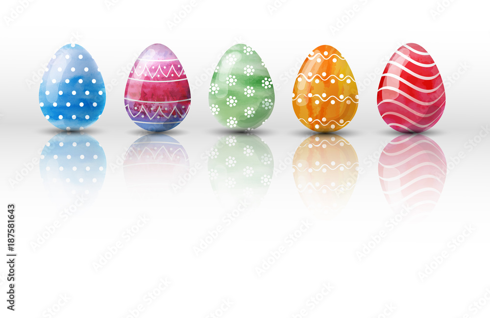 Happy Easter. A congratulatory easter background with multi-colored eggs. A background with copy space. Happy Easter. A congratulatory easter background with multi-colored eggs. A background with copy space.