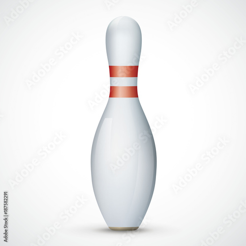 Bowling Pin White Background