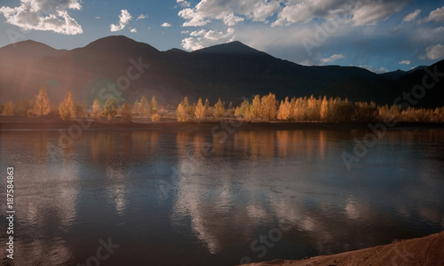The rural scenery of Tibet in China