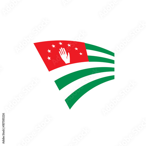 Abkhazia flag, vector illustration