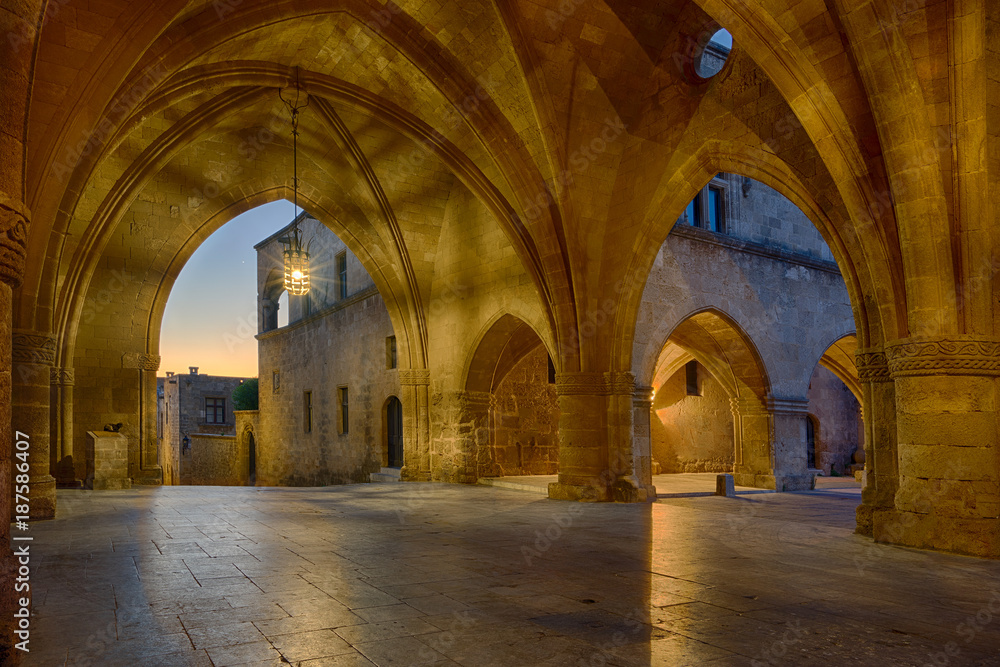 streets of the Knights in the old town of  Rhodes