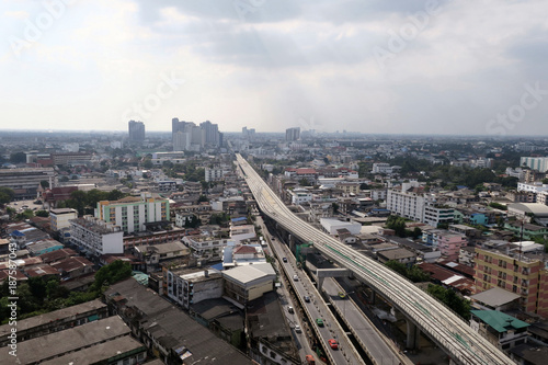 landscape of city can see road and buildings