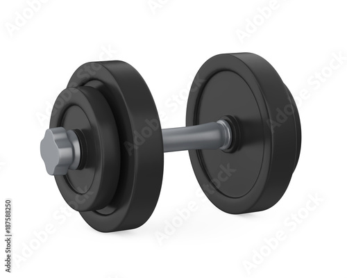 Metal Dumbbell Isolated