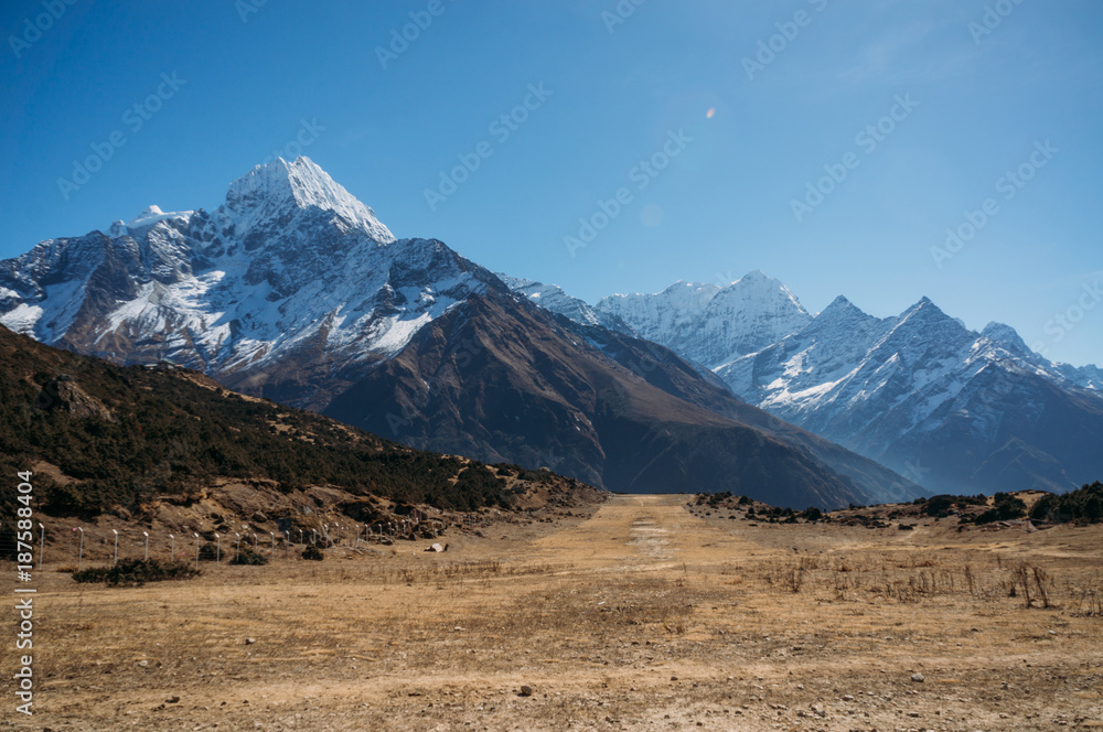 amazing snowy mountains landscape, Nepal, Sagarmatha, November 2014