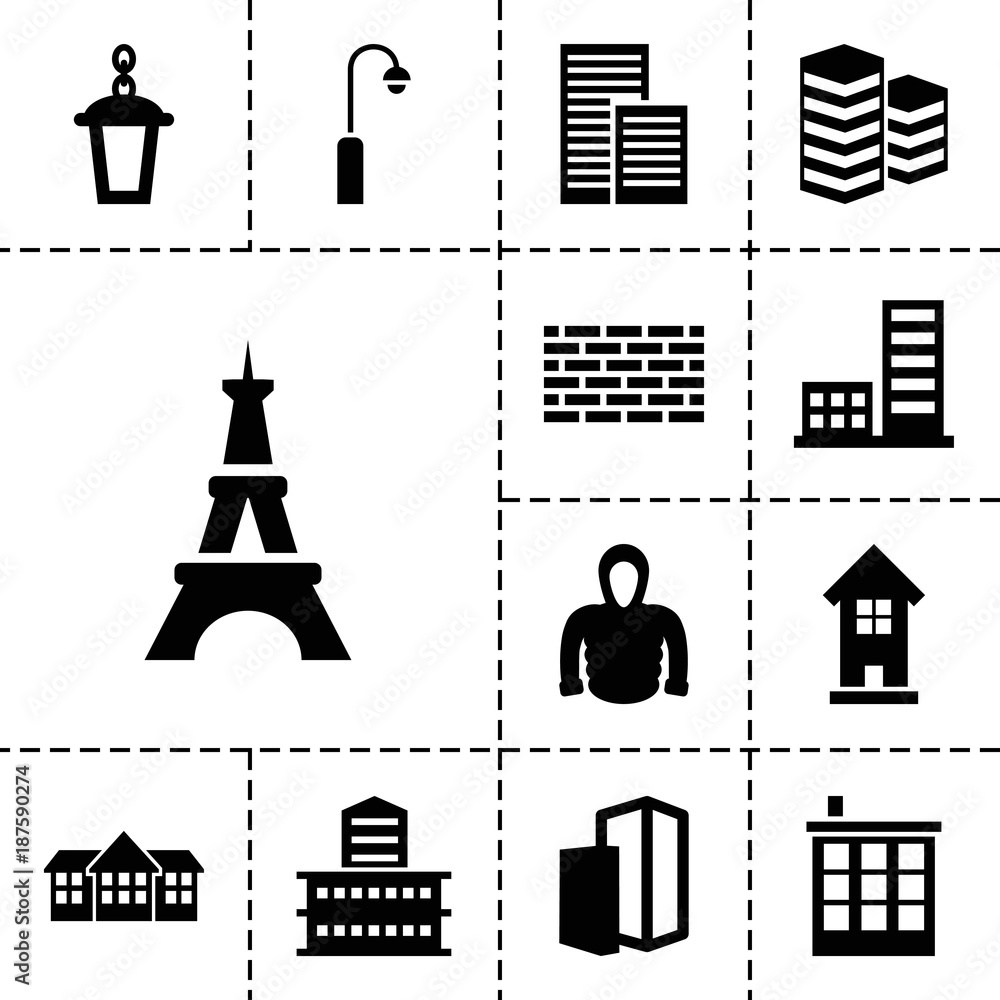 Urban icons. set of 13 editable filled urban icons Urban icons. set of 13 editable filled urban icons