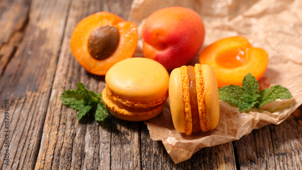 french macaroon on wood background french macaroon on wood background