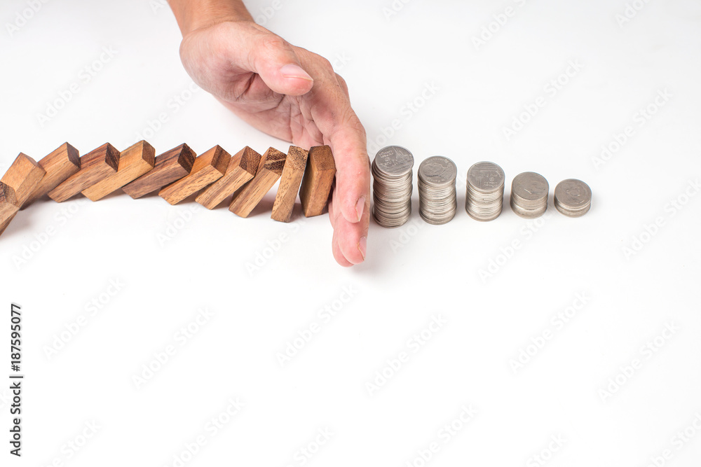 Business risk on wood jenga toy game with man hand. Business risk on wood jenga toy game with man hand.
