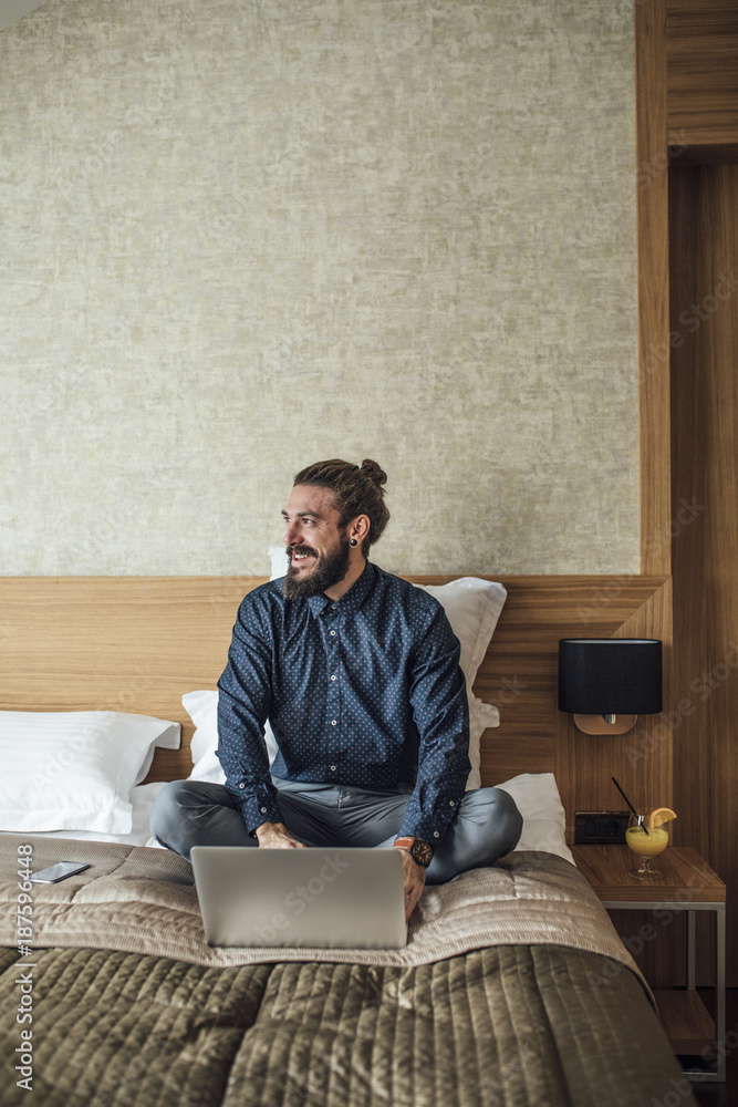 Fototapeta premium Portrait of Modern Businessman Freelancer