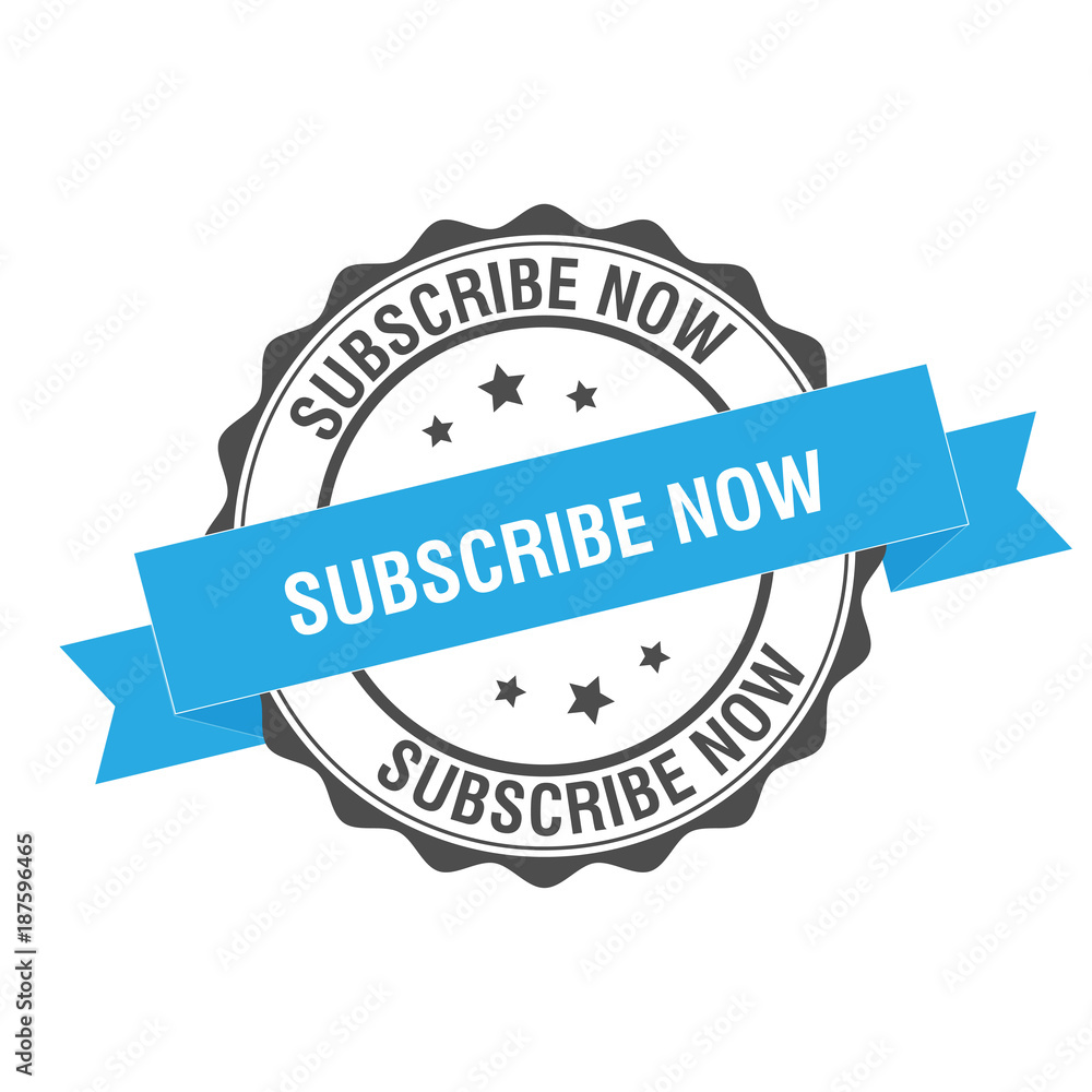 Obraz premium Subscribe now stamp illustration