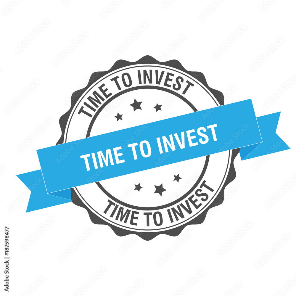 Fototapeta premium Time to invest stamp illustration