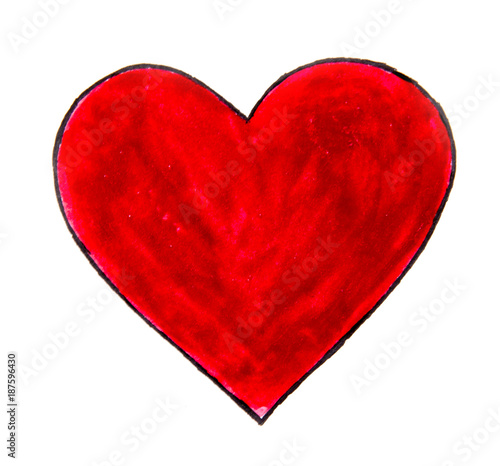 Heart. Watercolor
