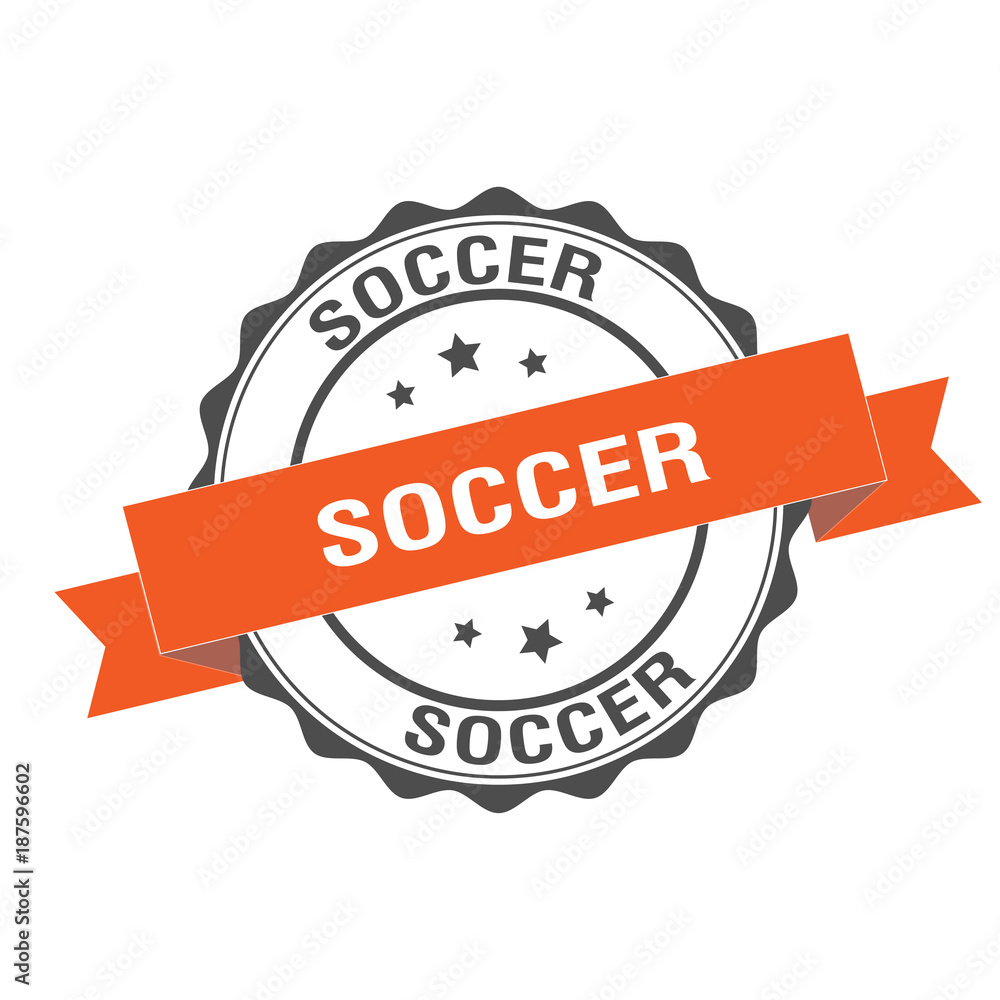 Obraz premium Soccer stamp illustration