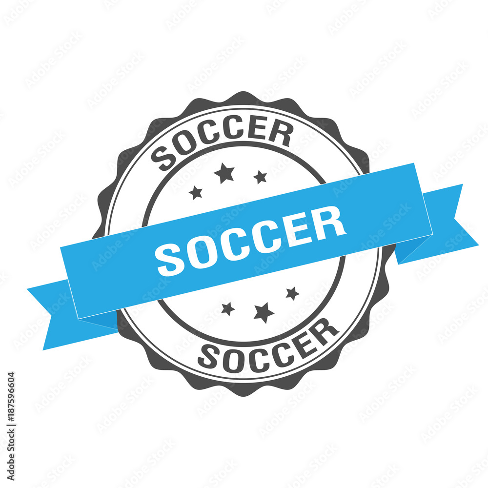 Obraz premium Soccer stamp illustration