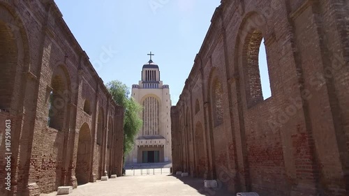 An old Church demolished by earthquake photo