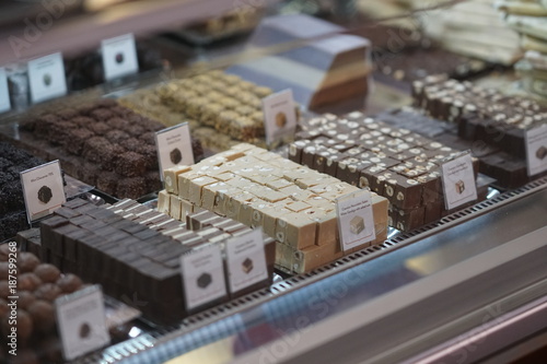 Bars of chocolate nougat for sale