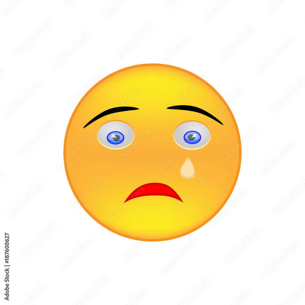 Fototapeta premium Crying yellow smiley