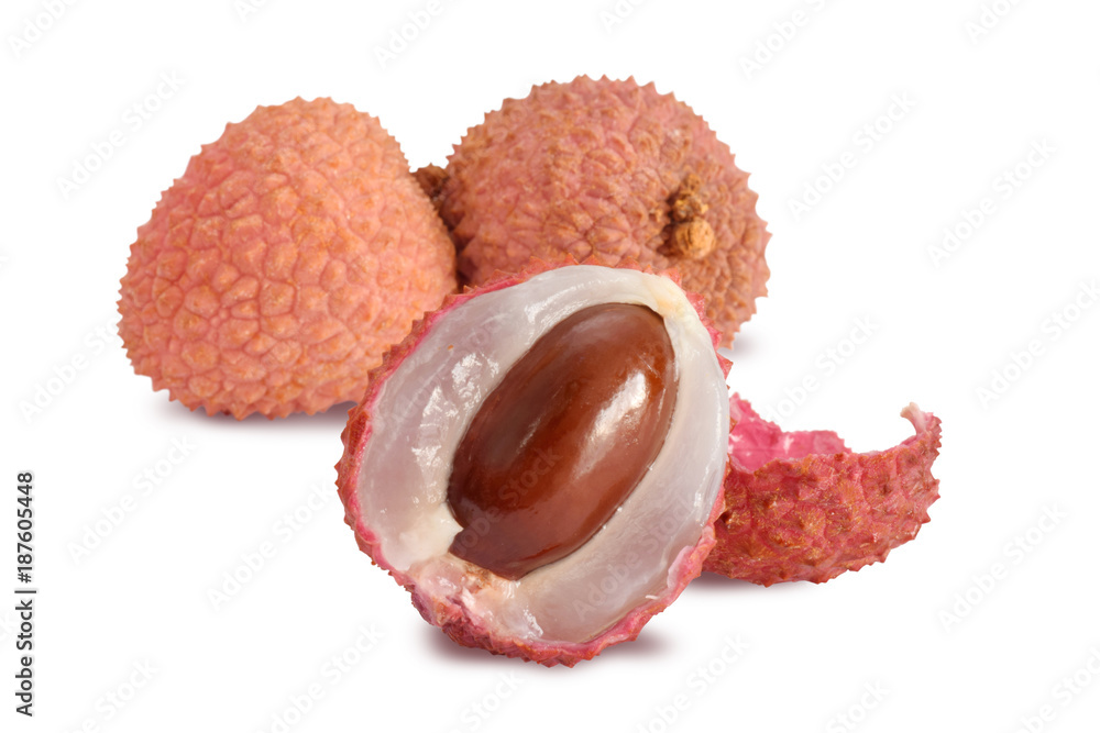 Lychee isolated on white Lychee isolated on white