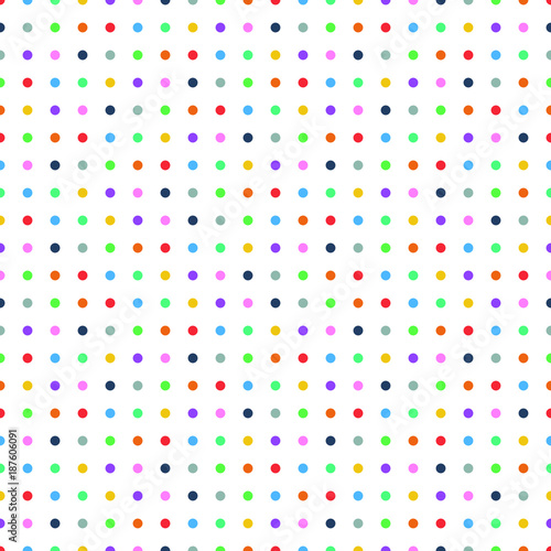 Seamless retro colorful polka dot background pattern vector illustration