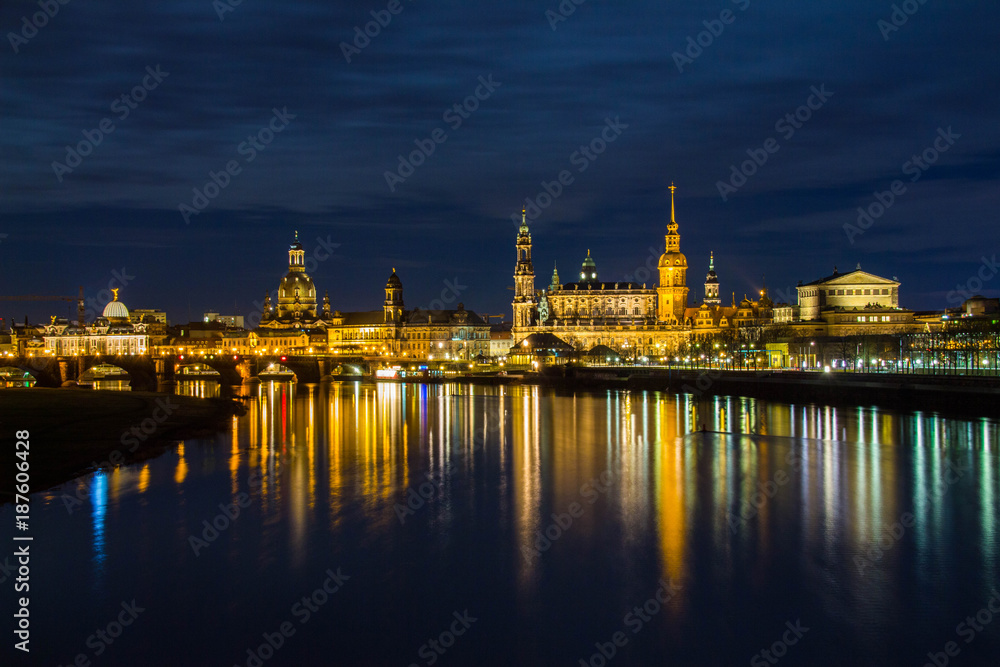 Dresdner Skyline bei Nacht Dresdner Skyline bei Nacht