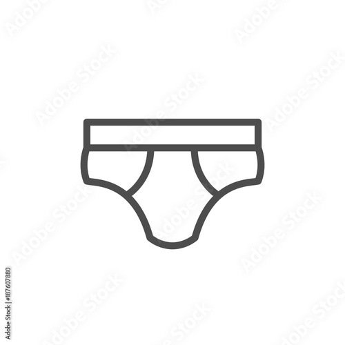 Male underpants line icon