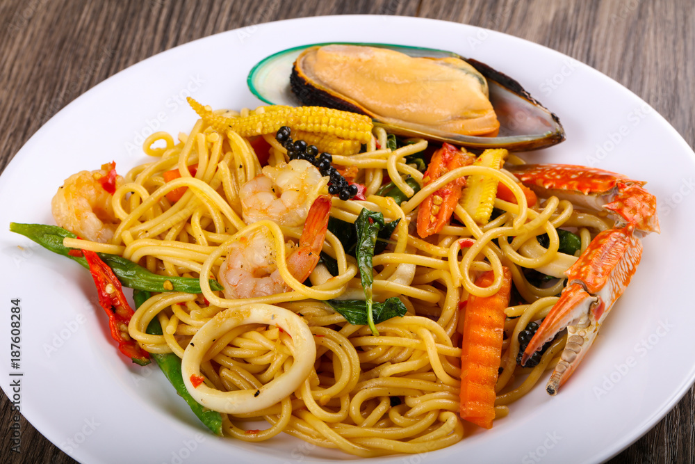 Seafood spaghetti Seafood spaghetti