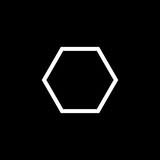 Hexagon geometrical shape vector icon