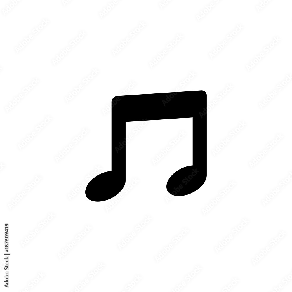 Musical note symbol vector icon Musical note symbol vector icon