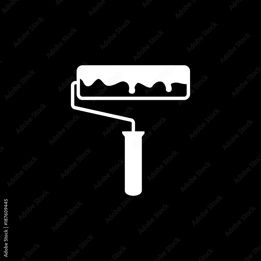 Roller brush vector icon Roller brush vector icon