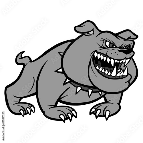 Bulldog Classic Icon Illustration - A vector cartoon illustration of a Bulldog Classic Icon.