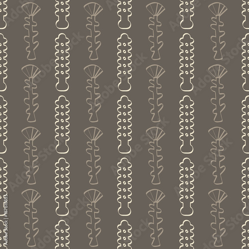 Seamless pattern with Phaistos disc signs for your design