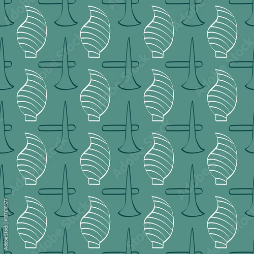 Seamless pattern with Phaistos disc signs for your design