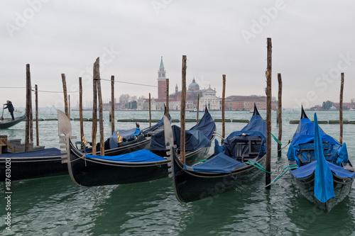 Gondolas in venice Lagoon , Italy  © MG2323