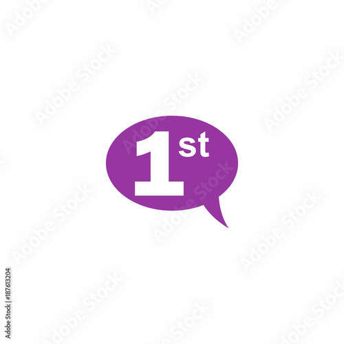 Chat Bubble with Number Logo Vector