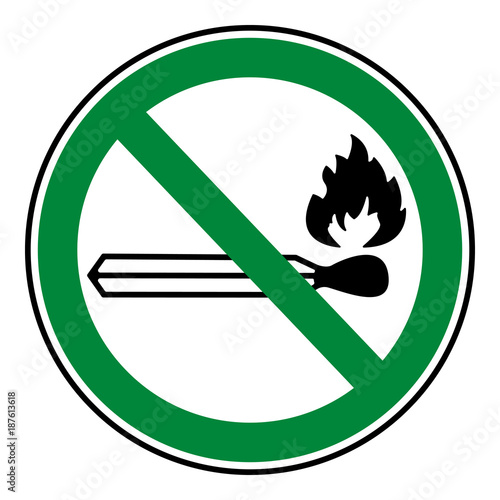 Verbotsschild Icon - Feuer verboten