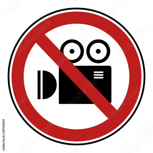 Verbotsschild Icon - filmen verboten
