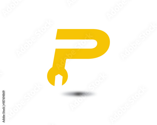 p letter repair logo