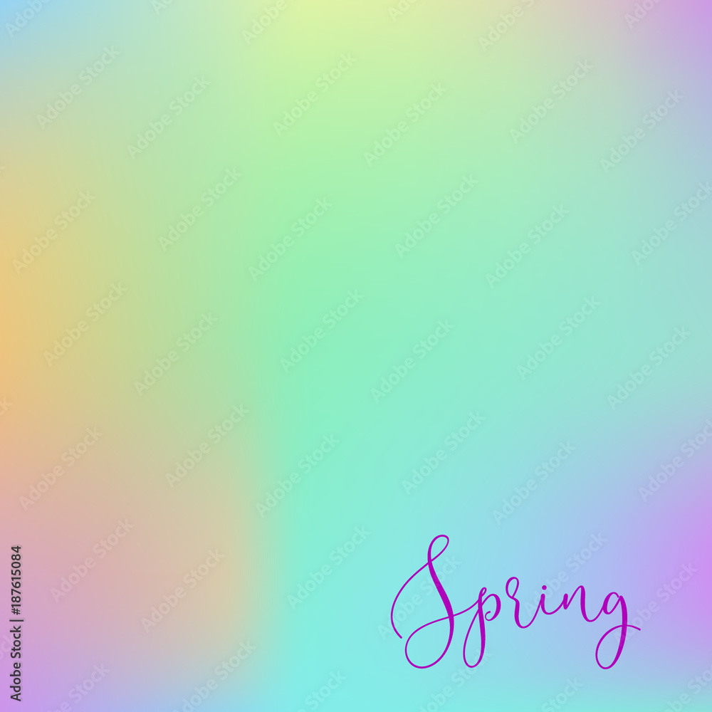 Tender spring vector background. Colorful banner design.