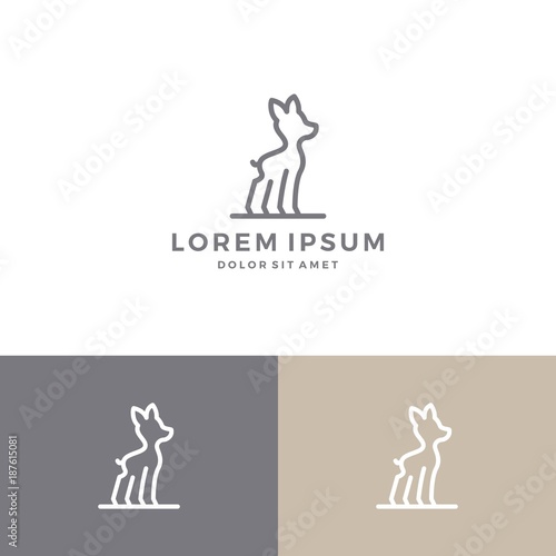 bambi logo small little deer kid white outline line art download baby