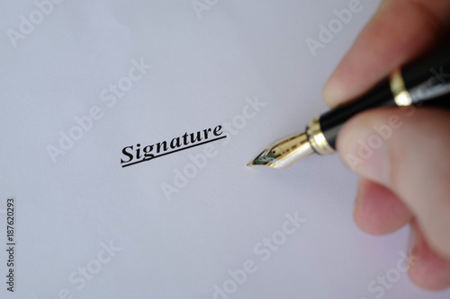 signature de contrat photo